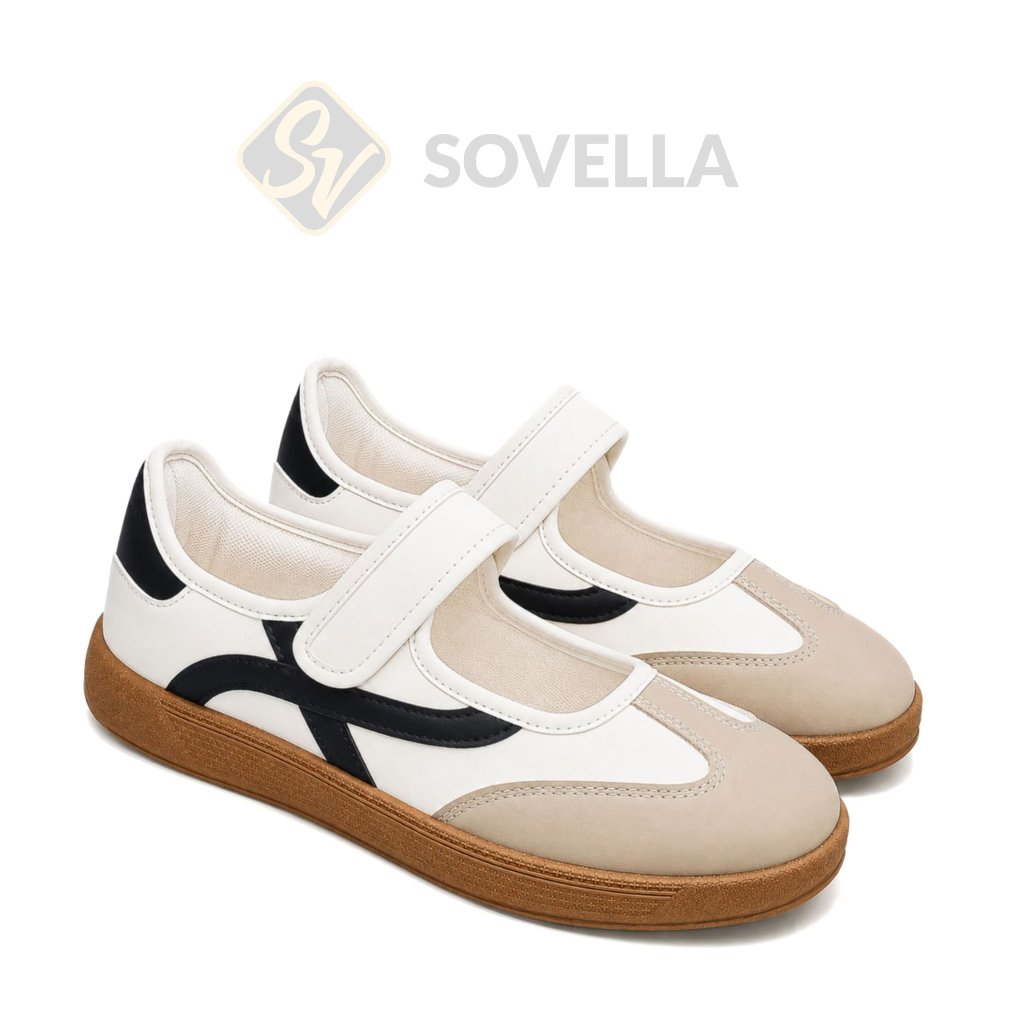 SOVELLA Sepatu Wanita Korean Style Flat Shoes Kekinian SV227