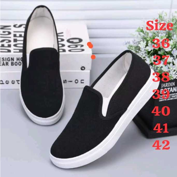 Sepatu Slip On Wanita Terbaru Kanvas Murah