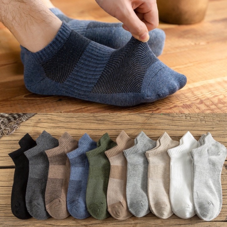 WJ0050 Kaos Kaki Pria Breathable Easy Wind Kaos Kaki Pendek