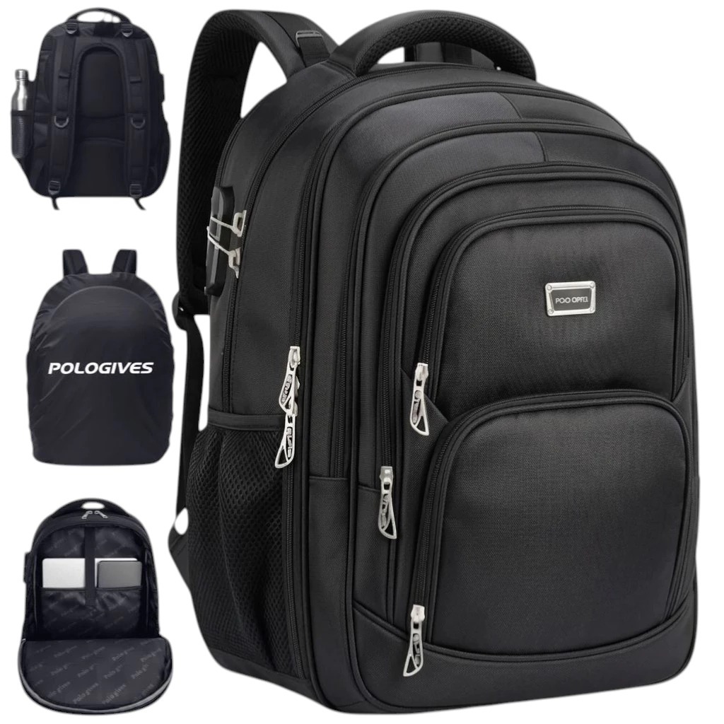 Tas Polo GIVES 20 In Expandable New Ransel Kerja Tas sekolah Kunci Usb Port POLO Import