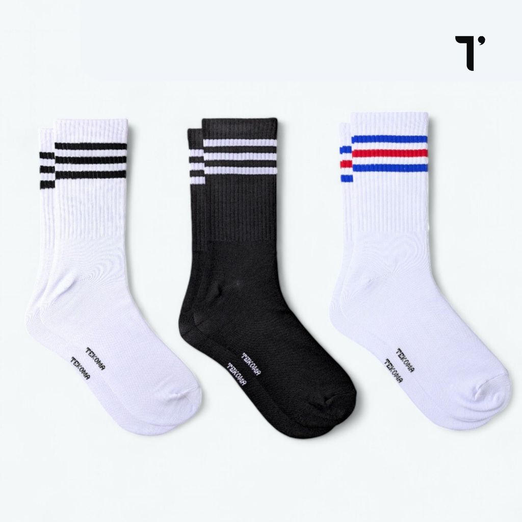 Tekoma Kaos Kaki Oldschool Unisex Nyaman Pendek Panjang