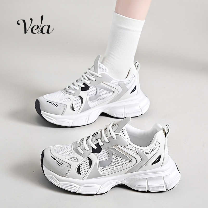 vela sepatu wanita flatshoes sneakers korean style putih olahraga sekolah running anak per