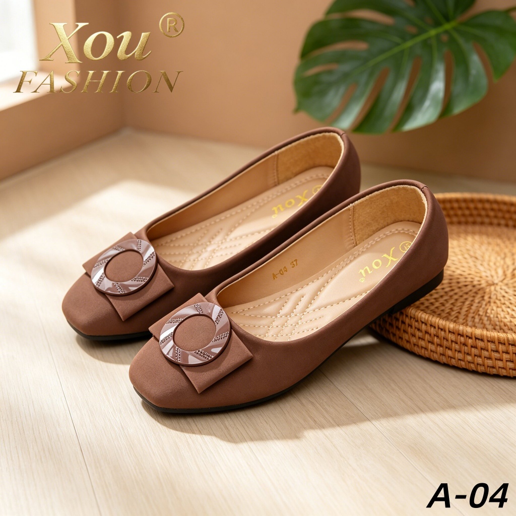 XOU Fashion Flatshoes Wanita Anti Selip Nyaman